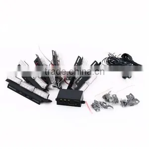 54 LED Amber & White Emergency Vehicle Strobe Lights Car Truck Flash Warning Lights for Front Grille/Deck thumbnail-4