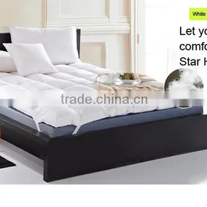 High Quality Ultra Soft White Goose Feather Memory Foam Quilted Mattress Topper thumbnail-2