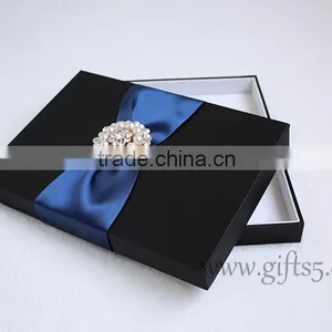 Black Wedding Invitation Boxes Wholesale thumbnail-6