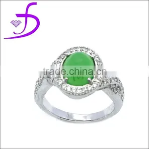 2015 Hot Design Jade Silver Ring Jade Wedding Ring Jade Ring Silver 925 thumbnail-1