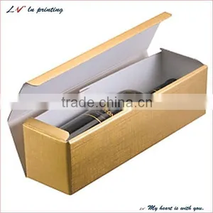 Custom Oro Matte Single Bottle Wine Box, Gold Stamp Single Wine Box, Gold Single Wine Box thumbnail-1