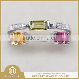 Men's Silver Rings With Tourmaline Gemstone Excellent Cutting thumbnail-6