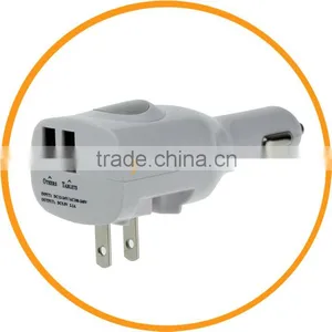Universal 5V 2.1A Wall Charger Dual Port USB Car Charger for IPad Air for IPhone From Dailyetech thumbnail-1
