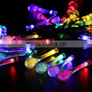 Solar Outdoor String Lights, 20ft 30 LED WaterDrop Fairy Waterproof Lights for Garden ,Patio ,Yard ,Home, Christmas Tree, Party thumbnail-1
