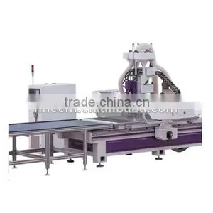 Professional Manfacturer Factory MDF HDF FRP HPL Solid Wood Board Cutting Machine/ Auto-feeding Unloading Drilling Cnc Router thumbnail-1