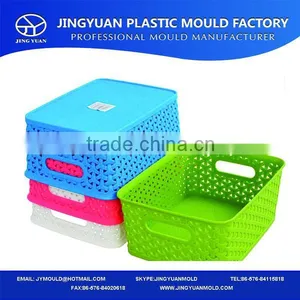 New Design Plastic Rectangle Wicker Basket Mould thumbnail-1