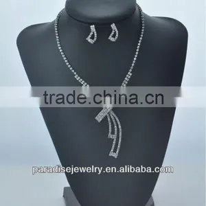 Silver Plated Jewelry Sets of New Fashion Desig Rhinestone Crystal Jewelry Sets for Sale-NEW052104 thumbnail-1