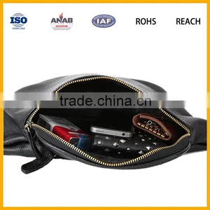 Durable PU Zipper Unisex Waist Bag for Sports, Travel, Business thumbnail-2