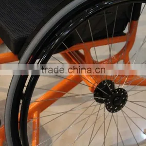 Rehabilitation Therapy Supplies China Topmedi Aluminum Folded Lightweight Leisure Basketball Sport Wheelchair Prices thumbnail-2