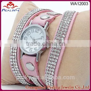 Best Selling New Style Colourful 4 Row Bling Bling Fashion Bangle Watch Ladies Watches thumbnail-1