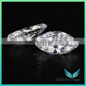 Hot Sale Free Samples Synthetic CZ Stone Wholesale 6*12 White Heat Marquise Cut Loose Cubic Zirconia Price thumbnail-1