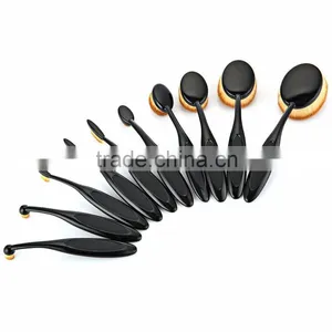 10Pc/Set Beauty Tools Toothbrush Shaped Foundation Eyebrow Eyeliner Lip Facial Makeup Oval Brushes thumbnail-4