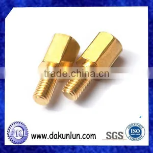 China Custom Hex Brass Bolt With Thread thumbnail-2