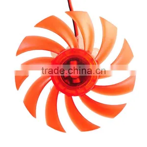 Red 75mm DC 12V Heatsink Case Card Cooling Fan 2 Pin Cooler for Computer PC CPU thumbnail-1