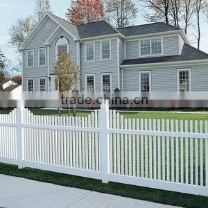 White or Tan Plastic Garden Fence Panels thumbnail-1