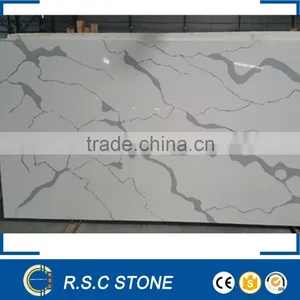 Polished Calacatta Artificial Marble Slabs for Decoration thumbnail-1