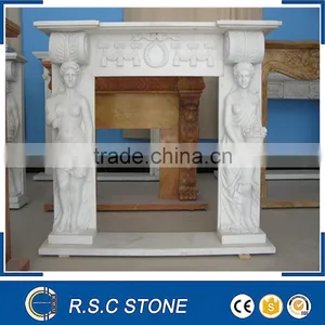 Wholesale China White Marble Fireplace thumbnail-1