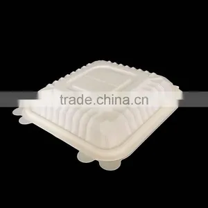 CBT026 Disposable Biodegradable 9 Inch 3 -div Corn Starch Food Container thumbnail-4