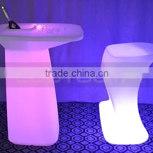 Led High Stool Bar Chair Remote Control 16 Color Change Led Chair/led Bar Stool thumbnail-5