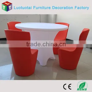 Waterproof PE Plastic Illuminated Led Bar Chairs Stool for Wedding and Event thumbnail-3