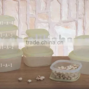 4 pc Square Lunch Box Set thumbnail-1