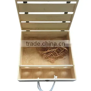 100% High-Quality Pine Wood Red Wine Square Box, Bottle Storage Packaging Box thumbnail-2