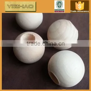 Natural Unfinished Carving Handmade Ebony Cheap Pine Painted Art 12mm Wood Beads With Large Hole thumbnail-3