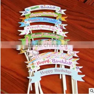 Popular Recycled Happy Birthday Cake Topper thumbnail-2
