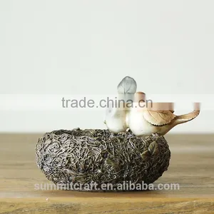 Wholesale Rustic Home Decor Resin Artificil Bird Nest thumbnail-3