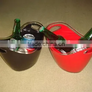 Promotion Cheap Plastic Double Handle Ice Bucket for Beer/cooler Bucket for Wine thumbnail-1