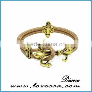 2017 Factory Price Nylon Mens Anchor Bracelet Rope Bracelet thumbnail-2