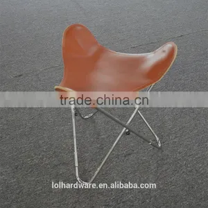 Guaranteed Leather Leisure Chair Metal Furniture Frames Iron Metal Butterfly Chair for Living Room thumbnail-3