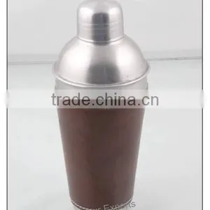 Stainless Steel Cocktail Shaker With Leather thumbnail-1