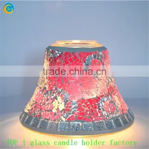 Custom Colors Mosaic Candle Shade Mirror Mosaic Candle Holder thumbnail-2