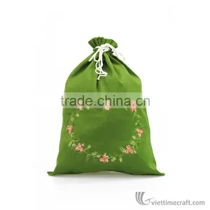 Handmade Embroidery Silk Underwear Storage Bag, Lingerie Drawstring Bag thumbnail-3