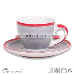Mint Green Handpainted Tea Cup and Saucer Wholesale thumbnail-3
