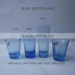 2oz Blue Shot Glass Cup thumbnail-1