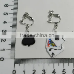 Popular Poker Ear Ring, Fashion Design Ear Ring With Poker Pendants, Wholesale Popular Poker Ear Ring thumbnail-1
