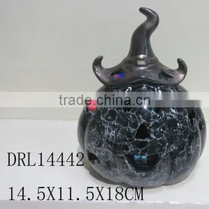 Holloween Decorations Witch Ghost Ceramic LED Lantern thumbnail-1