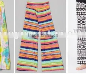 Plus Size Adult/child Wide Legs Yoga Long Pants, Wholesale Kids Palazzo Pants , Unique Print Palazzo Pants thumbnail-2
