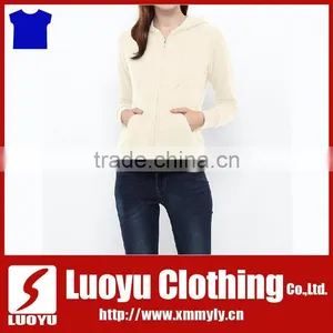 Slim Fit Women Fashion Cotton Hoodies With Zip thumbnail-1