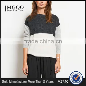 Ladies Knitwear Plus Size Custom Own Logo Mixed Colors Sweaters Last Design Cable Knit Dress thumbnail-1