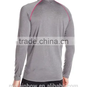 Dri-Fit Performance Raglan Long Sleeve T Shirt Jacket Top Quarter Zipper Pullover Jacket Black Plain Sports Top thumbnail-4