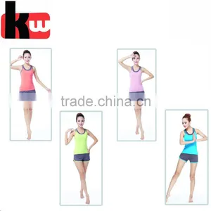 2017 New Women Yoga Set Sports Suits 3 Pcs Female Short-sleeved Summer Fitness thumbnail-1