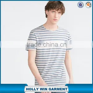 Men Striped Longline t Shirt Wholesale China thumbnail-1
