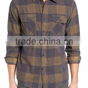 Cozy Velvety-soft Men's Two-pocket Ripped Shirt With Long Sleeves thumbnail-1