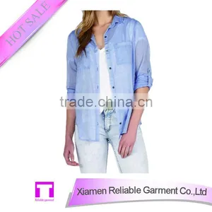 Hot Sale Clothing Chiffon Women Blouse thumbnail-1