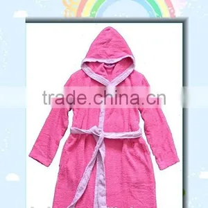 Wholesale Embroidery Design Cotton Terry Custom Kids Bathrobe With Hood thumbnail-4