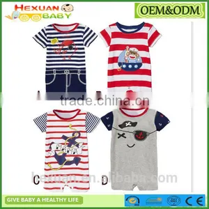 Baby Jumpsuit Print Cartoon Animal Summer Short Sleeve Romper Set thumbnail-1