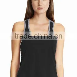 Next Level Apparel Ladies' Ideal Color Block Racerback Tank Top - 60% Combed Ring-spun Cotton, 40% Polyester Jersey thumbnail-5